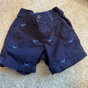 Janie and Jack boys navy shorts with whales